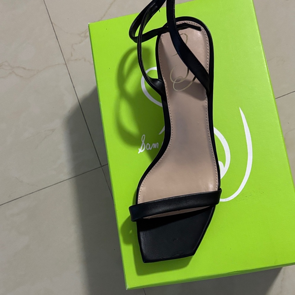 RAYE Black Strappy Sandals